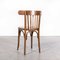 Crescent Back Bistro Dining Chairs in Walnut from Baumann, 1950s, Set of 4 3