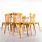 French Baumann Honey Bistro Dining Chairs, 1950s, Set of 8, Image 1