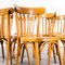 French Baumann Honey Bistro Dining Chairs, 1950s, Set of 8 3
