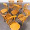 French Baumann Honey Bistro Dining Chairs, 1950s, Set of 8 4