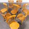 French Baumann Honey Bistro Dining Chairs, 1950s, Set of 8, Image 4