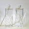 Vintage Rectangular Clear Acrylic Glass Table Lamps, 1970s, Set of 2 5