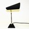 Lámpara de mesa clásica y negra de metal en forma de cono, Suecia, años 50, Imagen 3