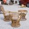 Italian Armchairs and Table in Bamboo, Set of 3 4