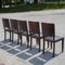 Italian Art Deco Chairs in Leather, Set of 5 5