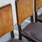 Italian Art Deco Chairs in Leather, Set of 5 7