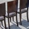 Italian Art Deco Chairs in Leather, Set of 5 6