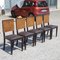 Italian Art Deco Chairs in Leather, Set of 5 1