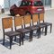 Italian Art Deco Chairs in Leather, Set of 5, Image 1
