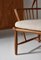 Scandinavian Modern Windsor Chair in Patinated Ash and White Bouclé by Hans J. Wegner, 1940s 13