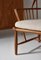 Scandinavian Modern Windsor Chair in Patinated Ash and White Bouclé by Hans J. Wegner, 1940s, Image 13