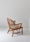 Scandinavian Modern Windsor Chair in Patinated Ash and White Bouclé by Hans J. Wegner, 1940s 8