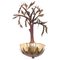 French Olive Tree Gilt Tole Metal Crystal Wall Light 1