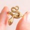 Vintage Serpent Ring in 14k Yellow Gold, 1960s 11