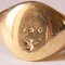 Vintage 18k Yellow Gold and Engraved Signet Ring 9