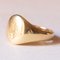 Vintage 18k Yellow Gold and Engraved Signet Ring, Image 3