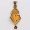 Late 19th Century Bourbon Gold Pendant with Precious Stones and Beads 2