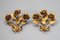 Italian Gilt Metal Rose Coat Hooks, 1960s, Set of 2, Image 16