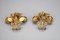 Italian Gilt Metal Rose Coat Hooks, 1960s, Set of 2, Image 15