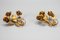 Italian Gilt Metal Rose Coat Hooks, 1960s, Set of 2, Image 8