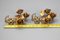 Italian Gilt Metal Rose Coat Hooks, 1960s, Set of 2 19