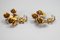 Italian Gilt Metal Rose Coat Hooks, 1960s, Set of 2 9