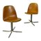 Italienische Mid-Century Modern Stühle aus braunem Leder & Stahl, 1960er, 2er Set 1