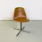 Italienische Mid-Century Modern Stühle aus braunem Leder & Stahl, 1960er, 2er Set 6