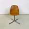 Mid-Century Modern Italian Brown Leather and Steel Chairs, 1960s, Set of 2, Image 5
