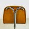 Sedie Mid-Century moderne in pelle marrone e acciaio, Italia, anni '60, set di 2, Immagine 10