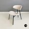 Mid-Century Modern Italian Black Metal & Dirty White Faux Leather Armchair, 1960s 2