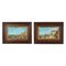 Continental School Artist, Paesaggio antico di Venezia, XIX secolo, Dipinti ad olio su tavola, Con cornice, set di 2, Immagine 1