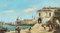 Artiste de l'École Continentale, Paysage de Venise Antique, 19ème Siècle, Peintures à l'Huile sur Panneau, Encadrée, Set de 2 12