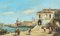 Continental School Künstler, Antike Venedig Landschaft, 19. Jh., Ölgemälde an Bord, Gerahmt, 2er Set 11