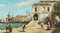 Artiste de l'École Continentale, Paysage de Venise Antique, 19ème Siècle, Peintures à l'Huile sur Panneau, Encadrée, Set de 2 13