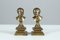 Antique Miniature Bronze Busts of Children Laughing and Crying, 1880s, Set of 2 1