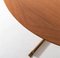Tavolo rotondo con struttura in ottone e ripiano in legno di Giulio Moscatellio per Cantu Furniture, anni '60, Immagine 2
