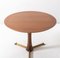 Tavolo rotondo con struttura in ottone e ripiano in legno di Giulio Moscatellio per Cantu Furniture, anni '60, Immagine 3