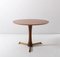 Tavolo rotondo con struttura in ottone e ripiano in legno di Giulio Moscatellio per Cantu Furniture, anni '60, Immagine 1