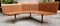 Banc d'Angle avec Tige en Laiton et Siège en Bois par Giulio Moscatellio pour Furniture Cantu, 1950s 2