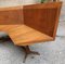 Panca angolare con base in ottone e sedile in legno di Giulio Moscatellio per Furniture Cantu, anni '50, Immagine 6