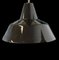 Werkstatt Deckenlampe aus schwarz emailliertem Metall von Louis Poulsen, 1960er 7