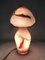 Mushroom Lampe aus Hellrosa Glas von Georges Castellino, 1970er 2