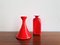 Carnaby Vases in Red and White Glass by Per Lütken for Holmegaard, Denmark, 1960s, Set of 2, Image 1