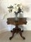 Victorian Burr Walnut Serpentine Shaped Card or Console Table, 1860s, Image 4