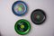 Finnish Wall Plate or Ceramic Bowl with Colorful Glaze from Stromit, 1970s, Set of 3 1