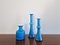 Carnaby Vases in Blue Glass by Per Lütken for Holmegaard, Denmark, 1960s, Set of 3 1