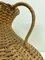 Jarrón francés Mid-Century de ratán tejido, años 50, Imagen 18