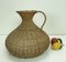 Französische Mid-Century Vase aus gewebtem Rattan, 1950er 4