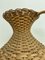 Französische Mid-Century Vase aus gewebtem Rattan, 1950er 14